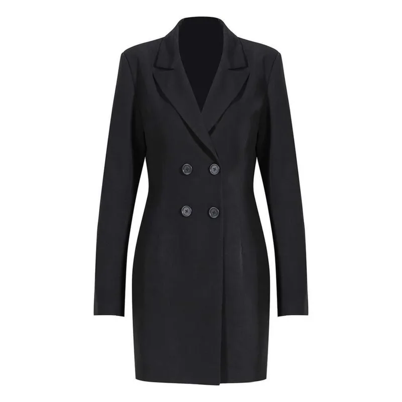[Vibe] Two Pieces Suit Half-body Skirt Pleated Mesh New Lapel Long Sleeve Black Loose Women Fashion Spring Autumn 2025