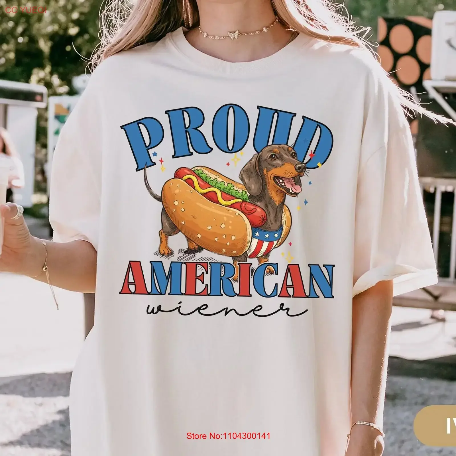 Funny Dachshund 4th of July T Shirt for Women Proud American Wiener Dog Hot Patriotic mom Mothers Day Adult Humor vintage