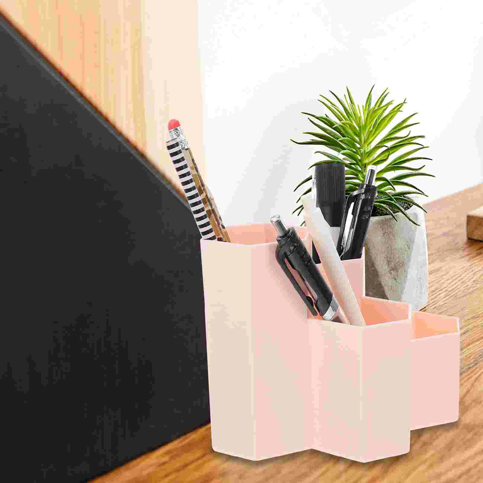 Makeup Brush Holder Lead Pencils Office Pots Desktop Storage Holders Stationery Organizers Pp Student Containers