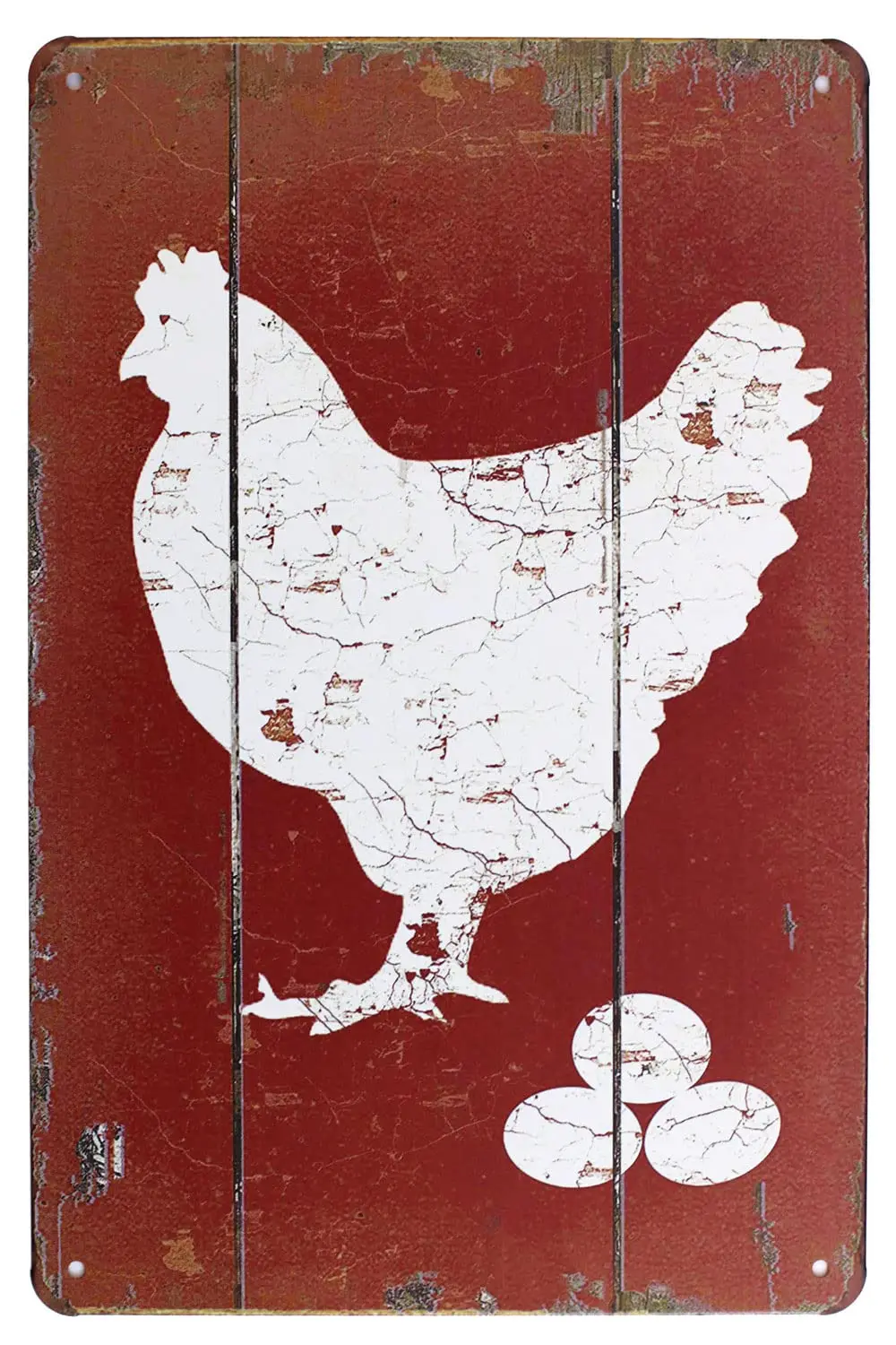 

ARTCLUB Farm Fresh Eggs Chicken Metal Sign Retro Vintage Plaque Wall Decor