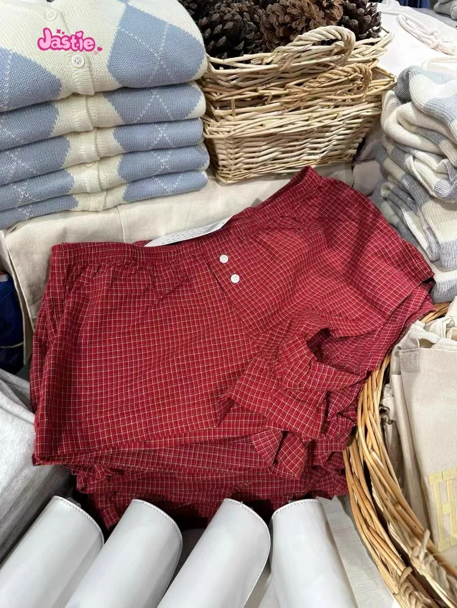 Économie à manches courtes College rétro 77 lettres pour femmes, t-shirts et shorts à carreaux rouges, 2 pièces, Y2K, pantalon en Y décontracté, chic, été imbibé