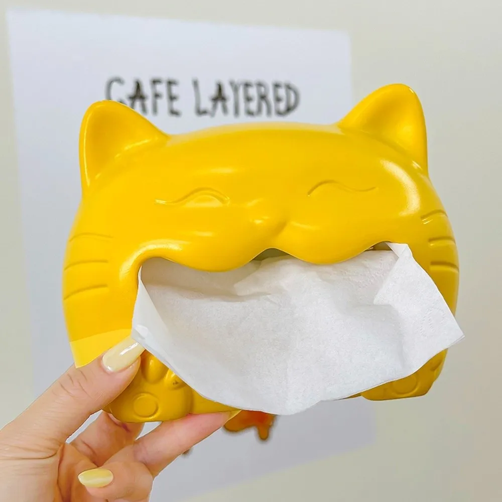 

Model Toy Cat Tissue Box Collectible Cartoon Napkin Storage Box Creative Cute Animal Napkin Holder Children/Kids