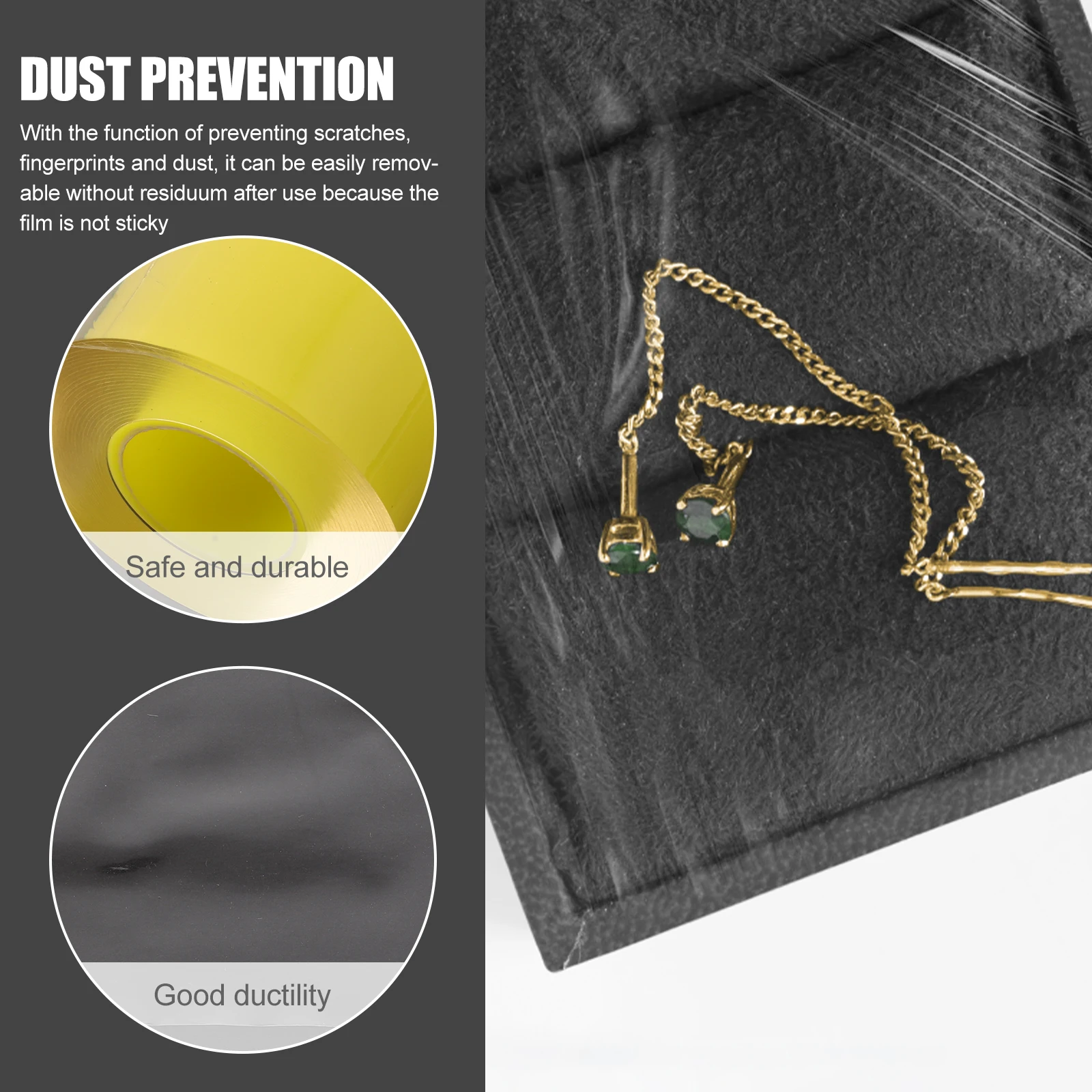 

Self Adhesive Stretch Professional Jewelry Watch Protective Wrap Transparent Plastic Repair Tool Household Film Tape No Glue