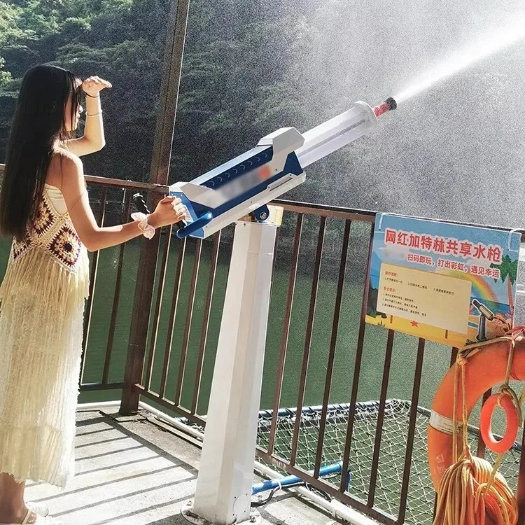 New Gatling Inflatable Metal Water Spray , Suitable For Water Park & Music Festival Shared Water Play Equipment