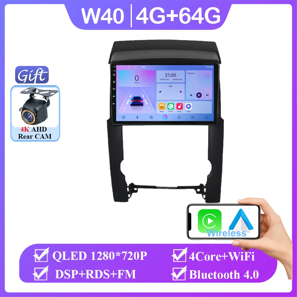 Autoradio Voor Kia Sorento 2009-2012 Android Auto Multimedia Speler GPS Navigatie Stereo Head Unit Geen 2din DVD 5G WIFI TS10 BT