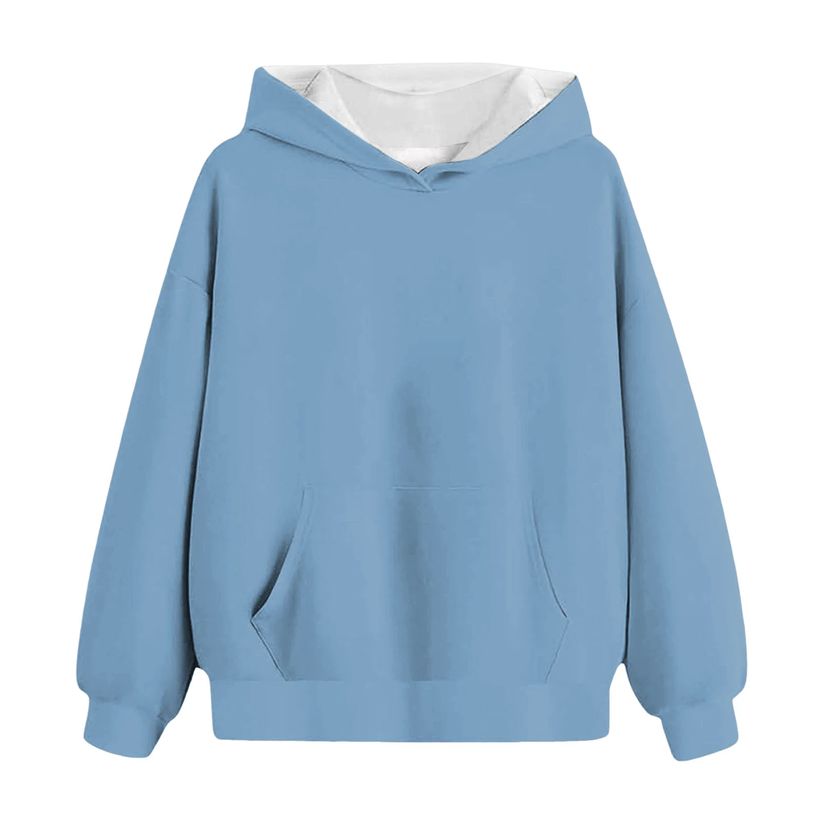 

Teen Girls Autumn Hoodie Loose Comfortable Soft Solid Color Long Sleeve Pullover Sweatshirt Fashionable Casual Hooded Sweatshirt