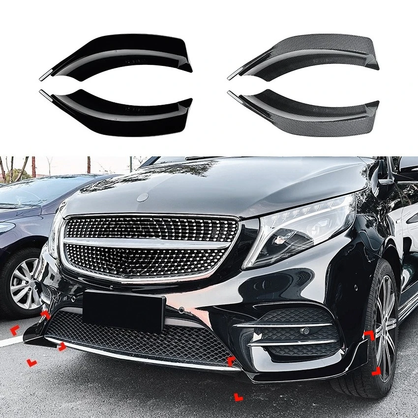 

For Mercedes Benz V Class W447 V260 AMG Line Front Corner Wind Blade Diffuser Exterior Modification