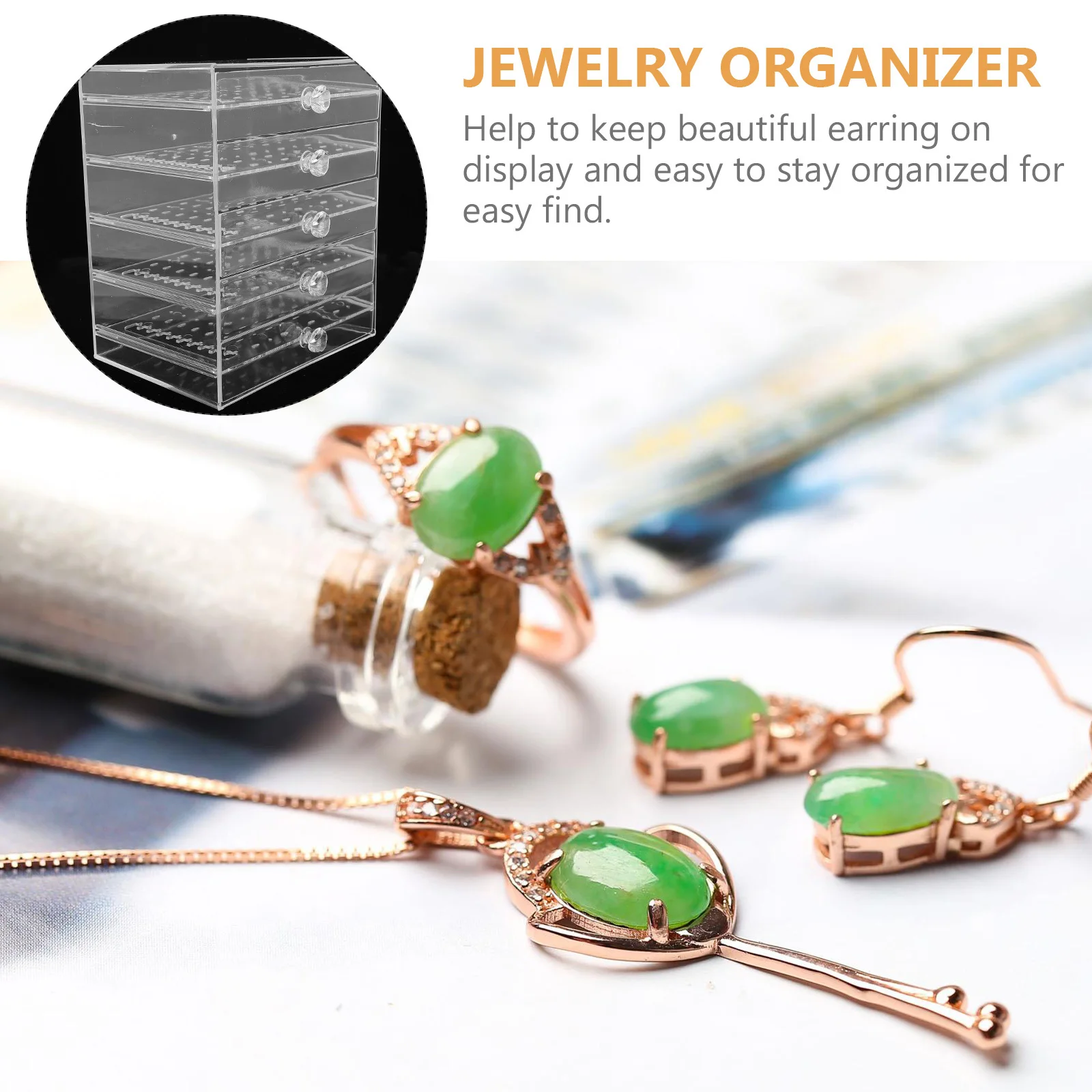 Transparent Acrylic Earring Holder Display Box Durable Organizer Stand for Ear Studs Hoops Lightweight Portable Jewelry Storage