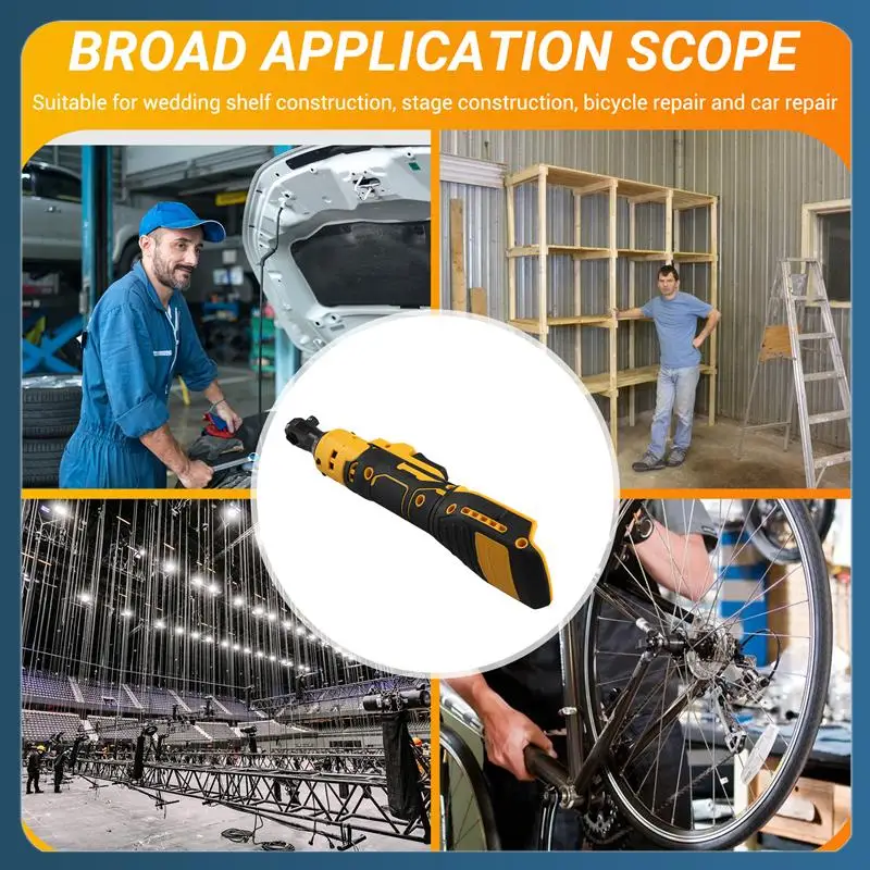 

AB02 Электрический ключ с трещоткой 91N.M Аккумуляторная отвертка 3/8 дюйма Ударный съемный винт Гайка Электроинструменты для аккумулятора