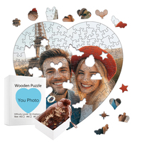 Custom Heart-Shaped Wooden Puzzle - Personalized Photo Jigsaw, Ideal Gift for Birthdays, Holidays & Special Occasions, Challengi
