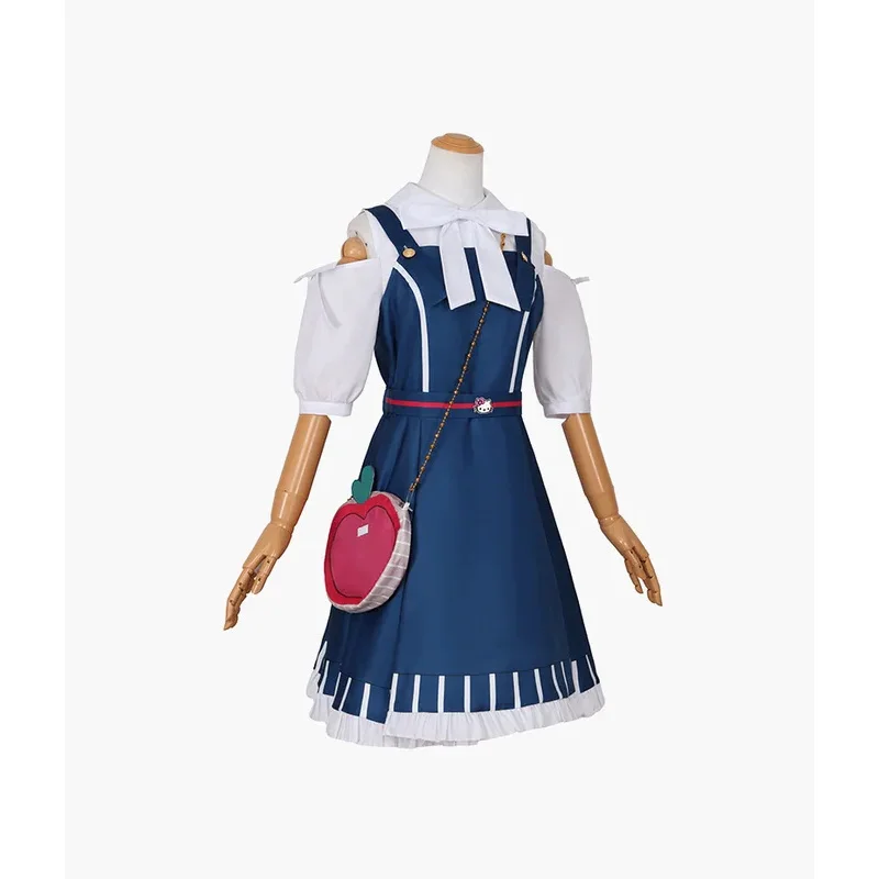 Vestido de princesa de moda de Anime Miku, disfraces de Cosplay, conjunto de falda de uniforme azul y blanco para chica Miku, disfraces de actuación de Halloween para mujer