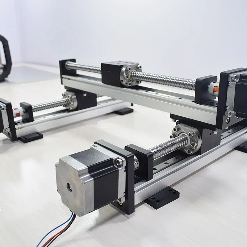 โมดูลเชิงเส้น CNC แบบแกน XY รุ่น RXSN40XY-H1 Xyz Gantry พร้อมรางเลื่อนหลายแกน ตัวกระตุ้นการเคลื่อนที่แบบราง บอลสกรู มอเตอร์ เกียร์ และ PLC