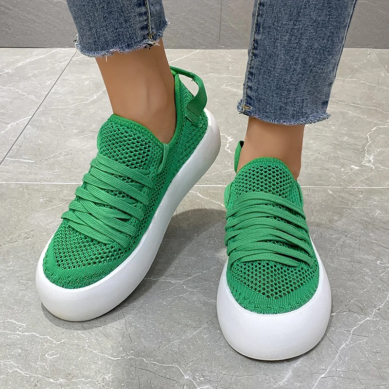 

Mesh Platform Sport Women Shoes Breathable Flats Sneakers Summer 2023 New Leopard Running Shoes Casual Walking Ladies Zapatos