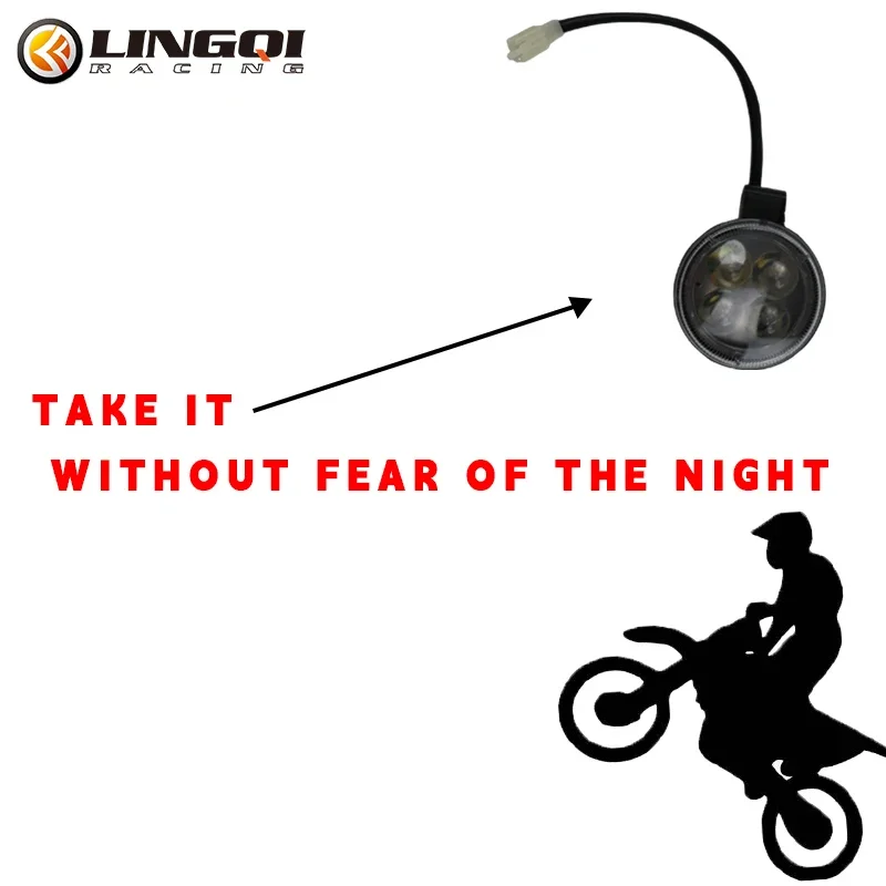 LYNNCHI Motorrad LED Scheinwerfer Runde Nebelscheinwerfer Mit 4 Augen Kopf Lampe Für Off Road ATV UTV SUV Jeep Pit Dirt Bike Teile