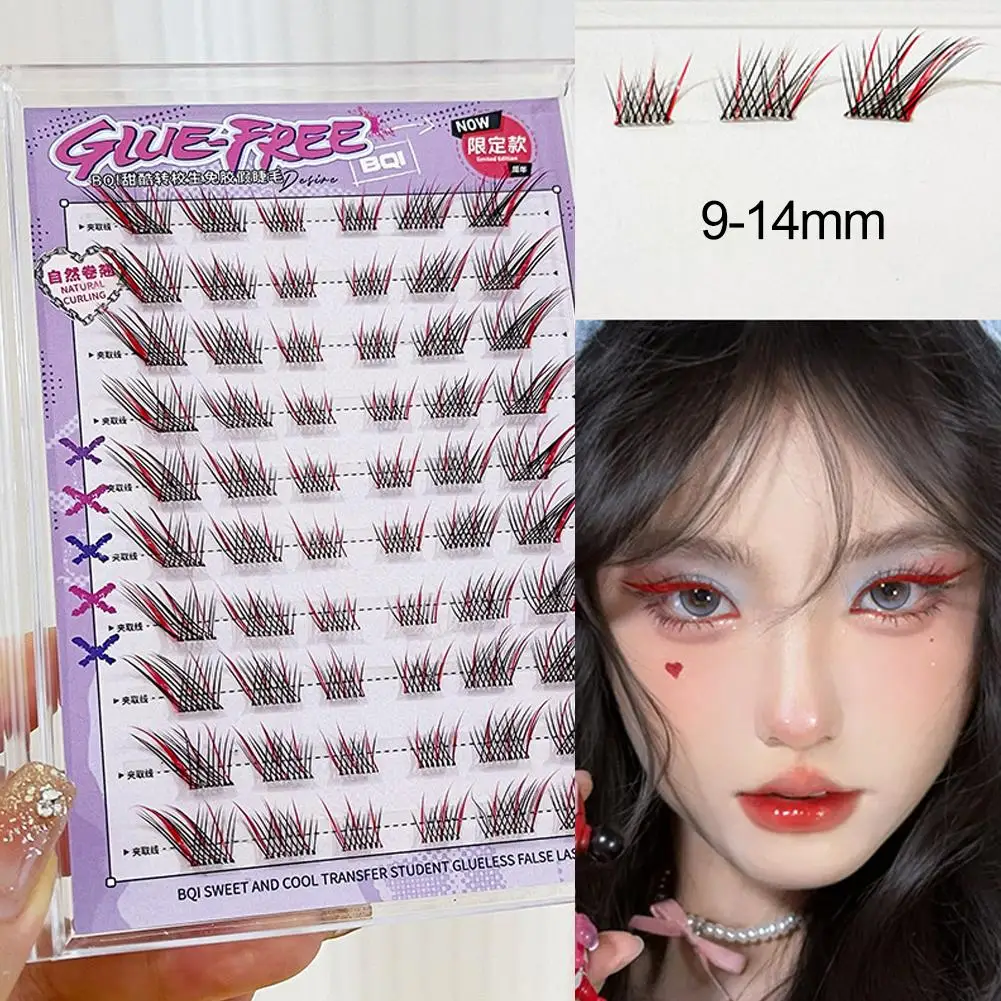 컬러 속눈썹 연장 레드 퍼플 블루 핑크 화이트 브라운 플루오레센트 컬러 인조 개별 속눈썹 연장 실크 볼륨 속눈썹