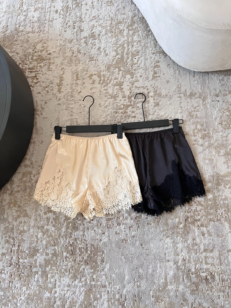 Taille haute dentelle évider taille élastique pantalons ort slips pour femmes respirant sans fuite légère vêtements d'extérieur polyvalents Sl...