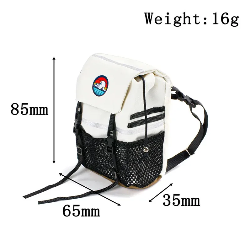 Simulation Backpack Shovel Storage Bag Luggage Bag Handbag Decoration for 1/8 1/10 RC Crawler Car Axial SCX10 Traxxas TRX4 D90