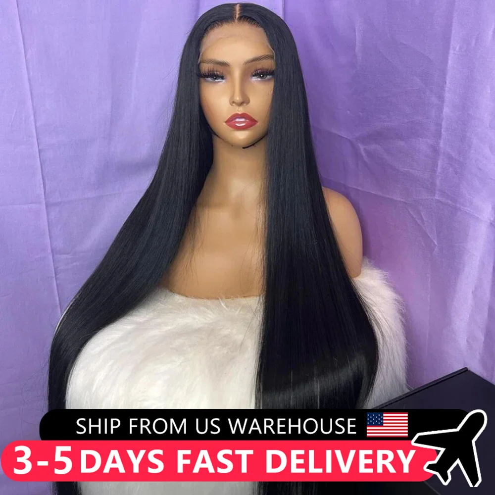 Pre Plucked Bone Straight Human Hair Wigs Natural Color 13x4 Lace Front Wigs 100% Human Hair Pre Plucked Closure Wig On Sale