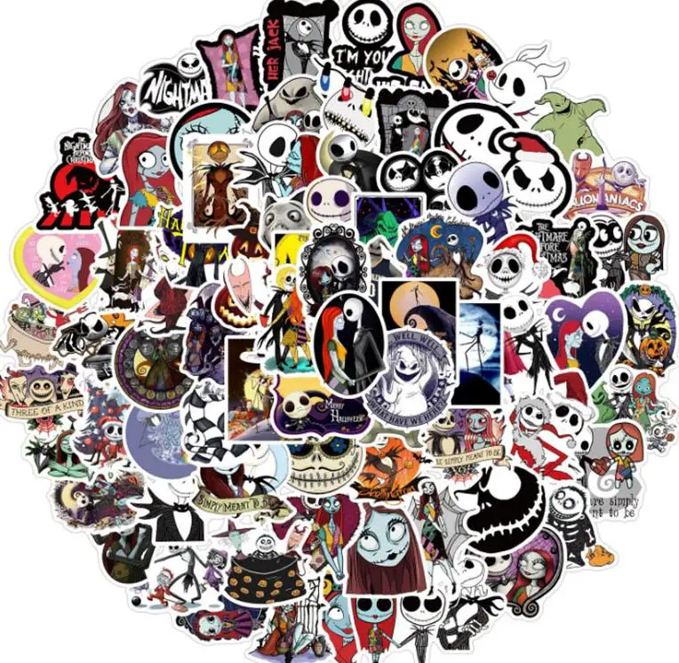 

10/30/50/100pcs Christmas Fright Night Graffiti For Scrapbook Laptop Phone Luggage Skateboard Decals Sticker Toy Gift