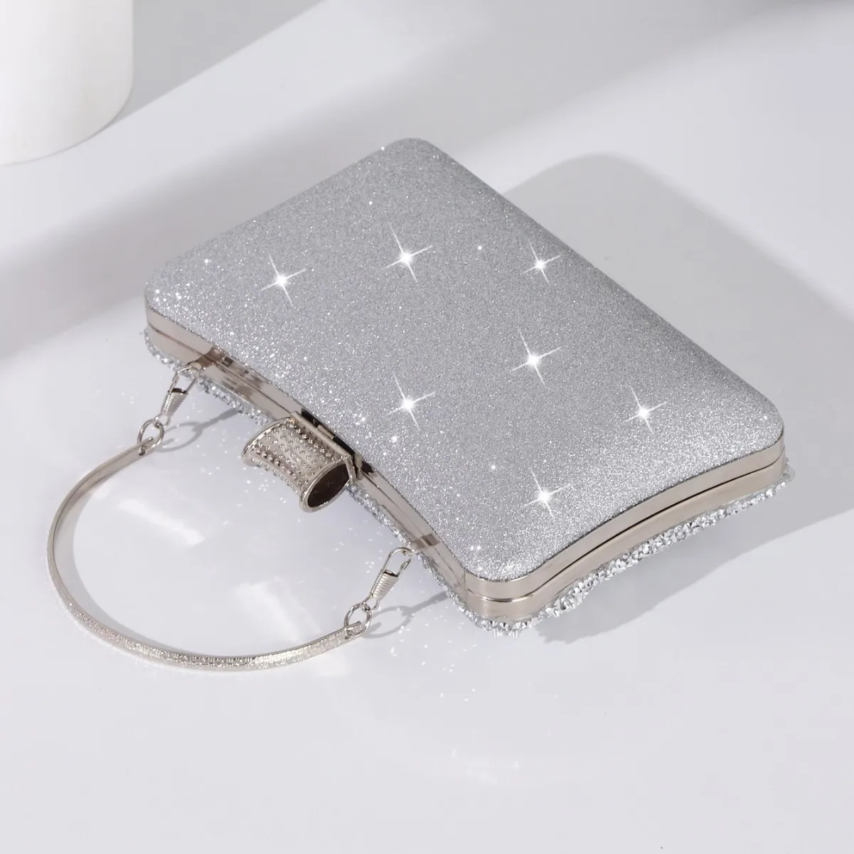 Fashion Rhinestone Clutch Dinner Bag Light Luxury Retro Handbag Banquet Diamond-encrusted Women's Bag Carteras Diseñador De Lujo