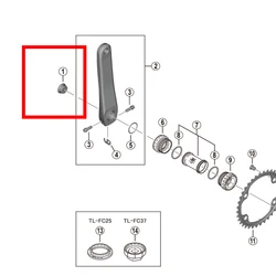 Shimano mechanizm korbowy HOLLOWTECH II ramię korby śruba mocująca Y1P417000/Y1F811100/Y0J620000/Y1KS13000/Y1H614000/Y1KY08000