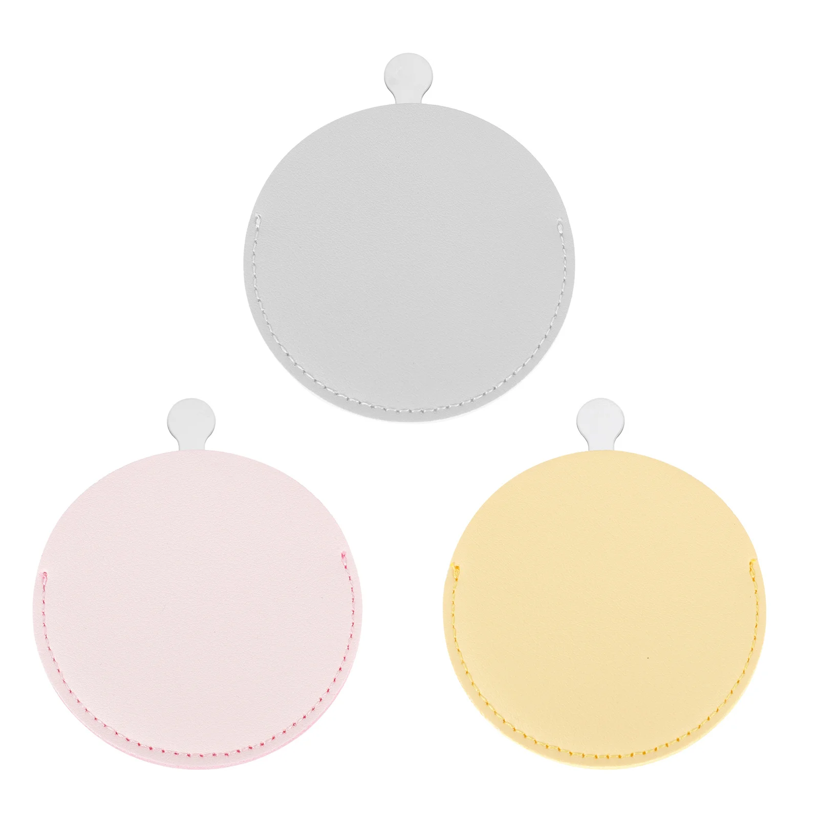 3 pçs portátil compacto mini espelhos de maquiagem pequeno bolso redondo espelho de viagem leve feminino espelho compacto