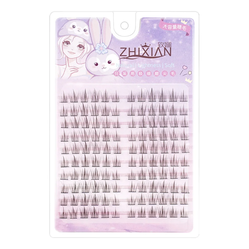 

High Quality False Eyelashes Natural Manga Fake Lash Korean Individual Lashes DIY Large Capacity Fox Style Female False Eyelash