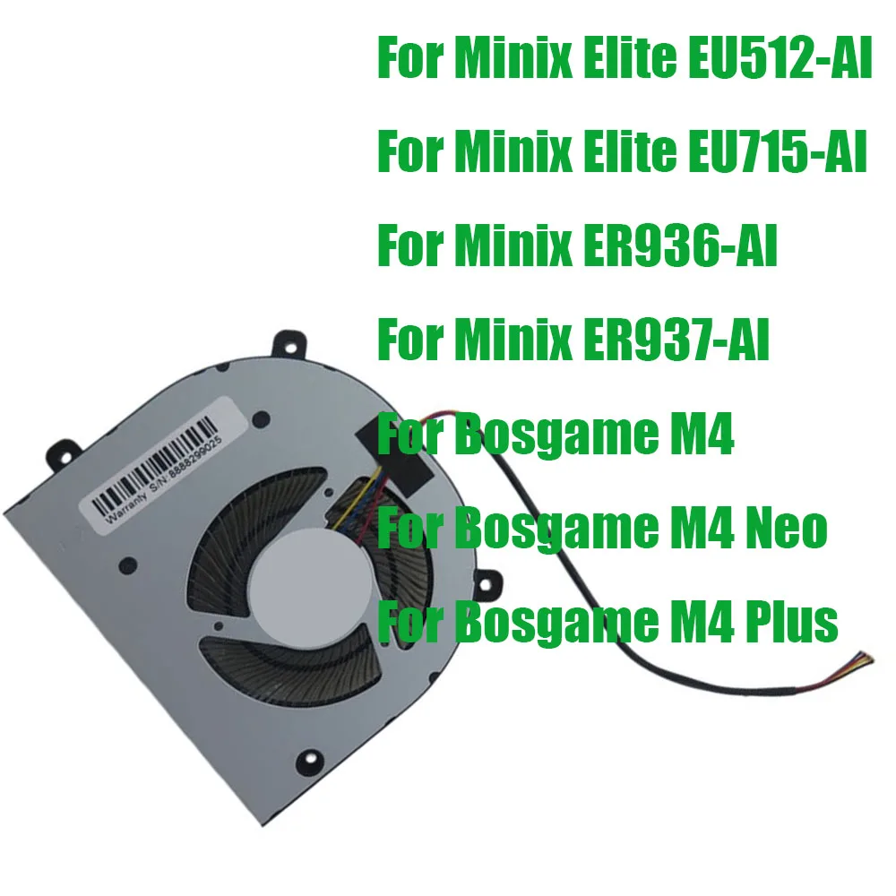 

For Minix Elite EU512-AI EU715-AI ER936-AI ER937-AI For Bosgame M4 / M4 Neo / M4 Plus DC5V Replacement MINI PC CPU Fan