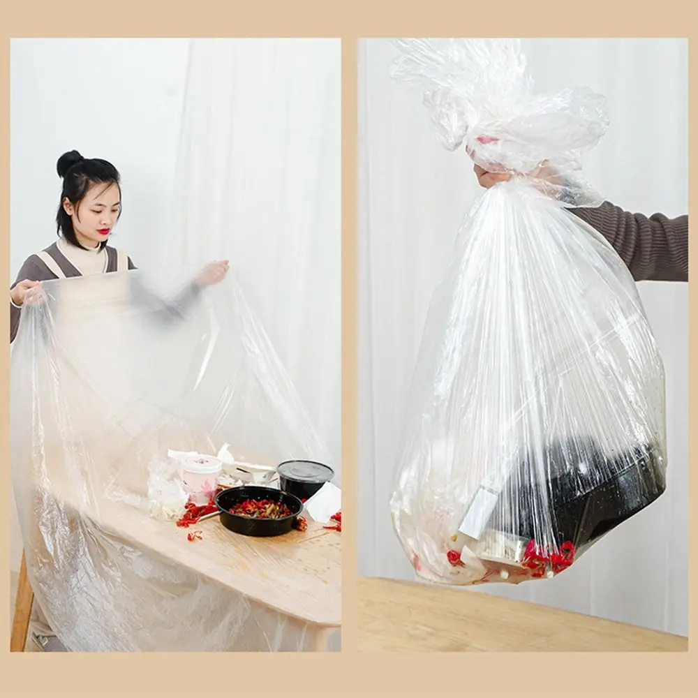 

10PCS Transparent Disposable Tablecloth Thicken Waterproof Dustproof Furniture Cover Plastic High Temperature Resistance