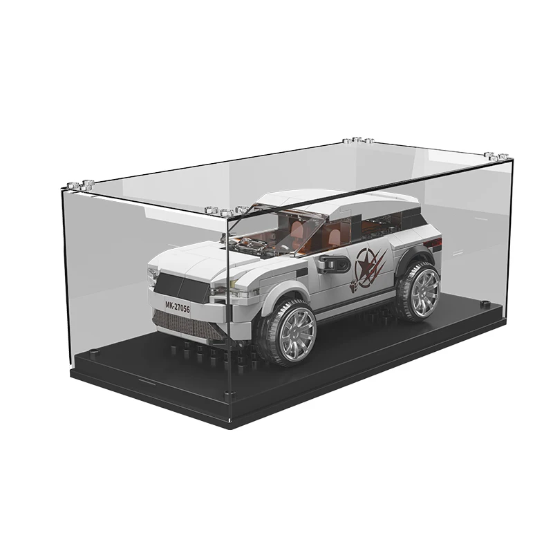 MOC 27056 Auto Model Bouwstenen Beroemde Serie Met Display Box 451 STKS Gemonteerd Collectible Voertuigen Speelgoed Kleine Bakstenen Geschenken