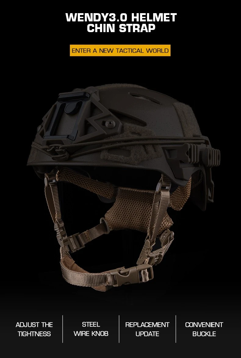 

Tactical Helmet Chin Strap Paintball Retention System Adjustable Suspension Lanyard Wendy Helmet Accessories