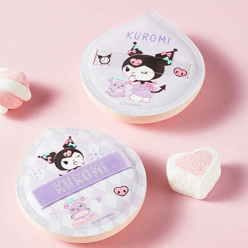 2PCS Sanrio Makeup Sponge Puff Kuromi Makeup Concealer Super Soft Elastic Cotton Face Base Make Up Cosmetic Puff Beauty Tools