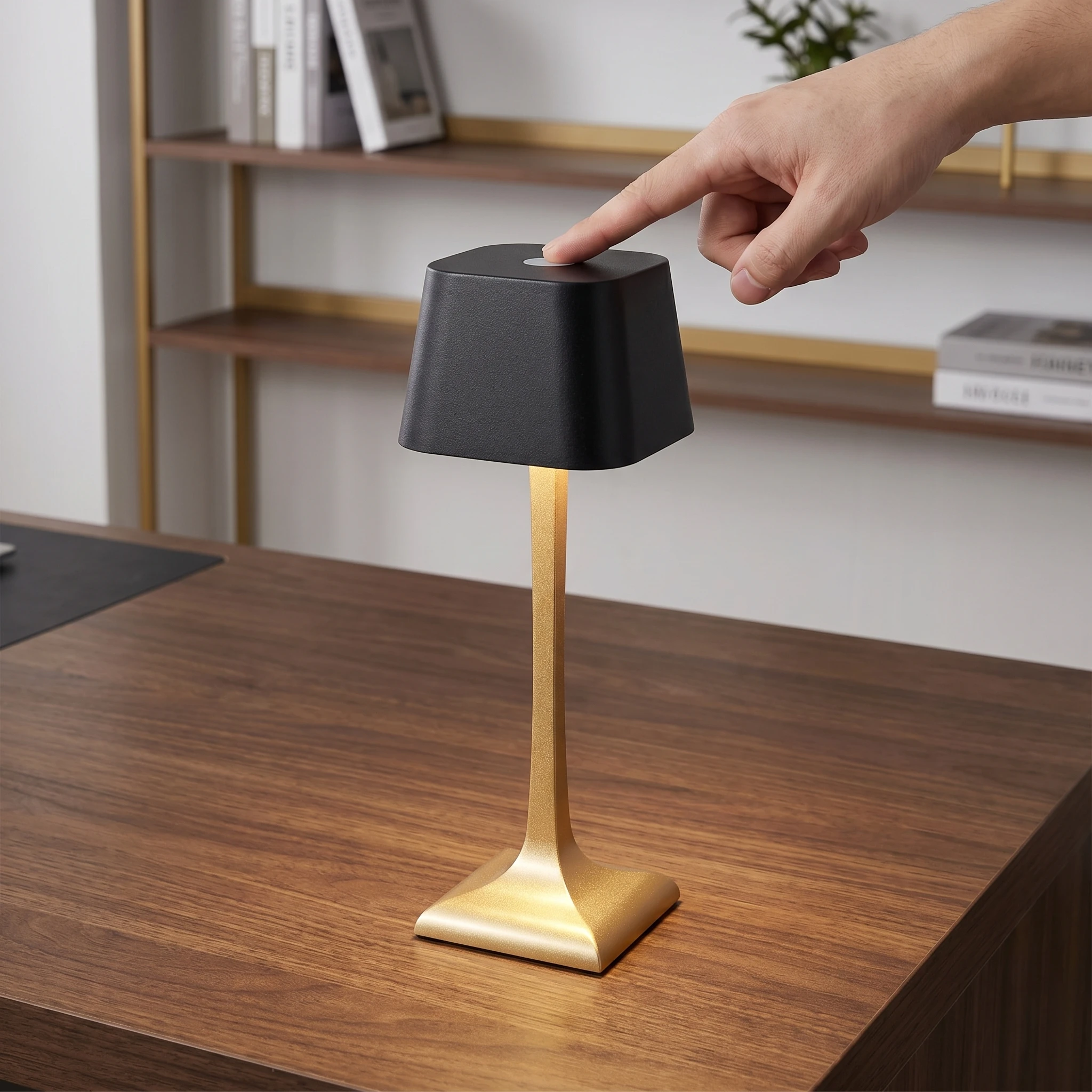 Sem Fio Recarregável Candeeiro De Mesa, Quarto Retro, Sala De Jantar, Data Decoração, LED USB, Quadrado, Decoração de Natal