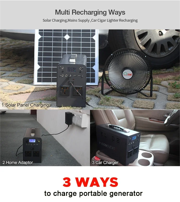 18650 360WH แบตเตอรี่โทรศัพท์ลิเธียม30000มิลลิแอมป์ต่อชั่วโมงระบบพลังงานแสงอาทิตย์แบบพกพาไฟฟ้าที่บ้าน