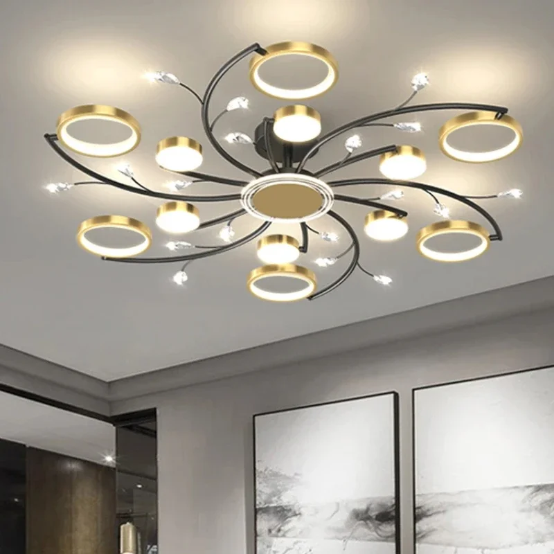 Modern Light Luxury Creative LED Chandelier Living Room Dining Room Coffee Shop Hotel Lighting Decoration Lights