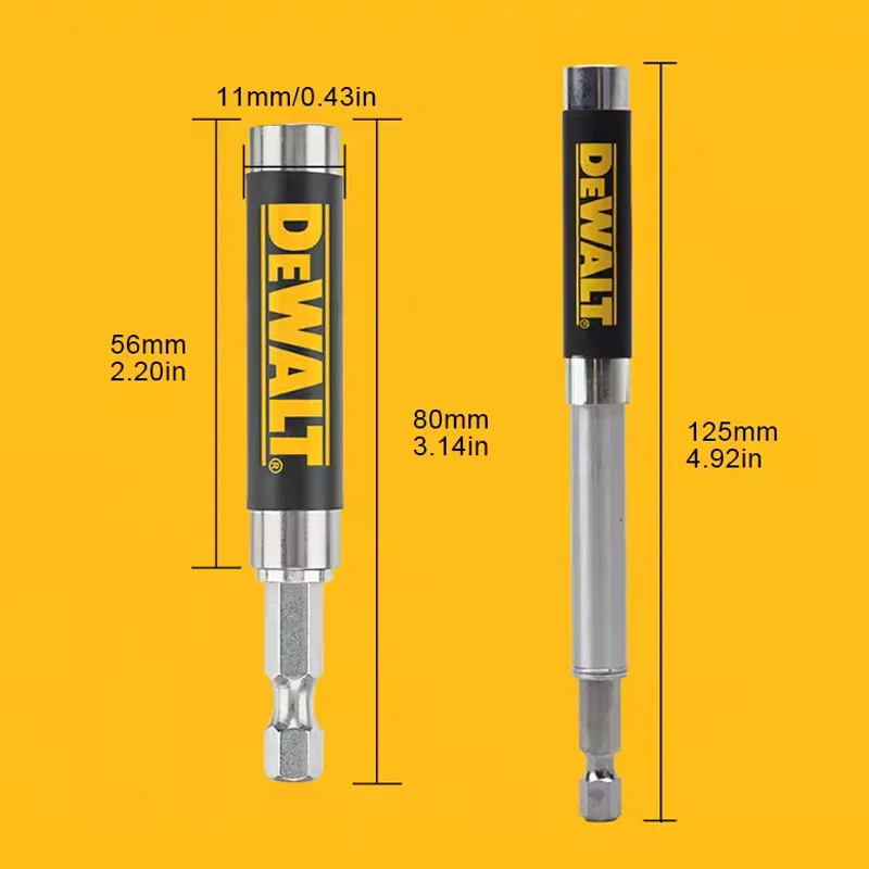 DEWALT DW2054B Magnetic Screw Drive Guide Drill Bit Holder for Driver Socket Magnetic 1/4in Bit Holder Adapter Tool Accessories