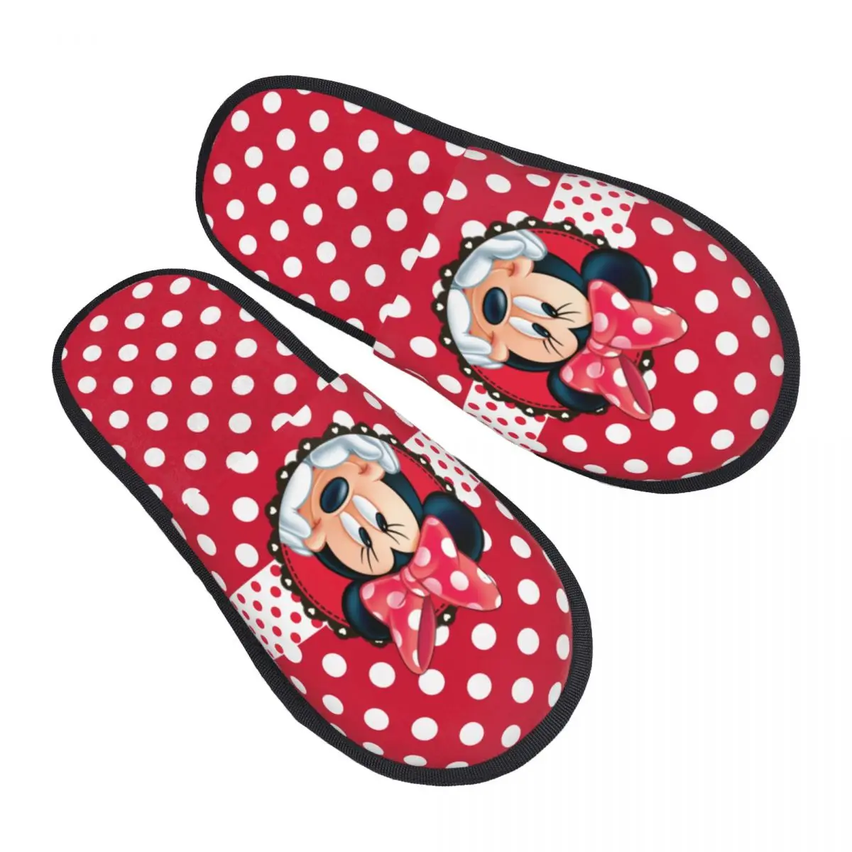 Minnie Mouse Bedroom Slippers with Memory Foam Slipper Gift for Unisex House Shoes with Anti-Skid Sole