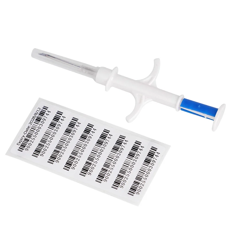 1 pc 1.4*8 mm 2.12*12 mm Animal  Microchip International Standard  Pet Identification Chip Syringe