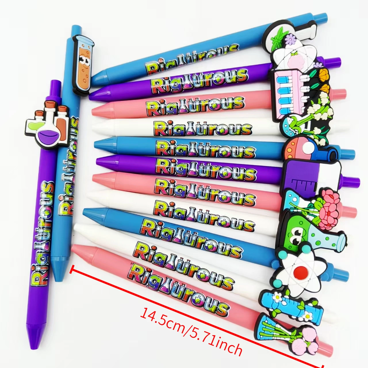 7pcs/15pcs laboratory element patch printing ballpoint pen four-color mix school stationery office practical ballpoint pen
