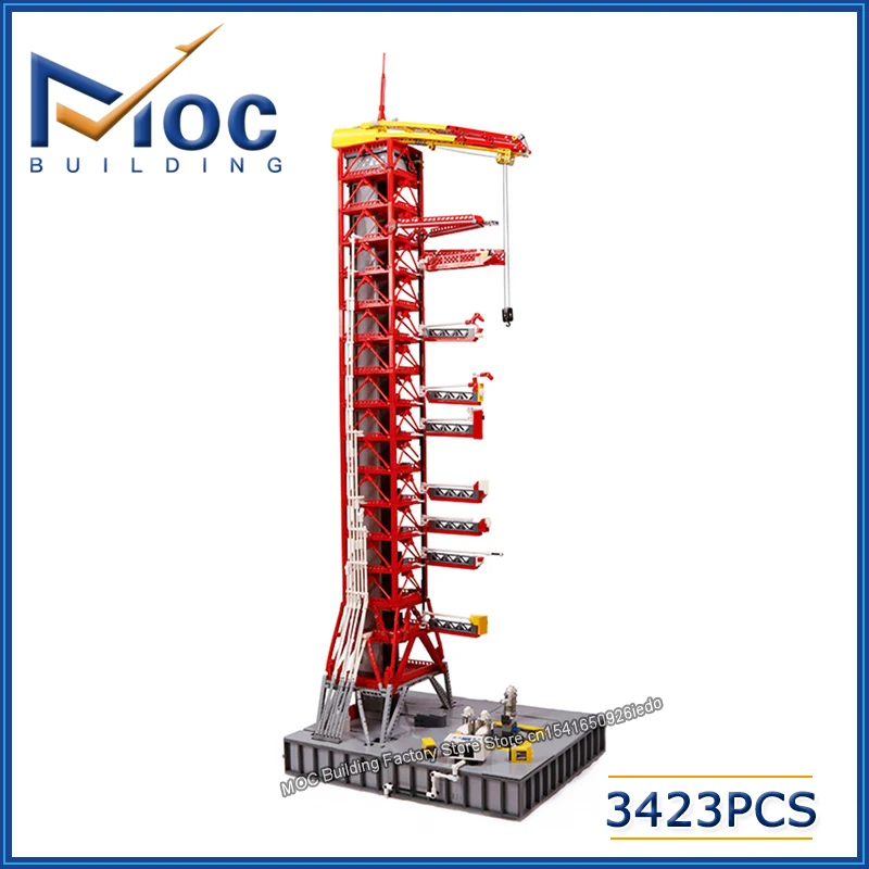 Heiße MOC Bausteine Weltraum-Serie Saturn V Startturm Modell DIY Technik-Bausteine Sammler-Spielzeug Feiertagsgeschenke
