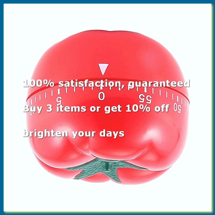 ●1-60min 360 Degree Fashion Cute Indoor Kitchen Practical Tomato Mechanical Countdown Timer-ROWI