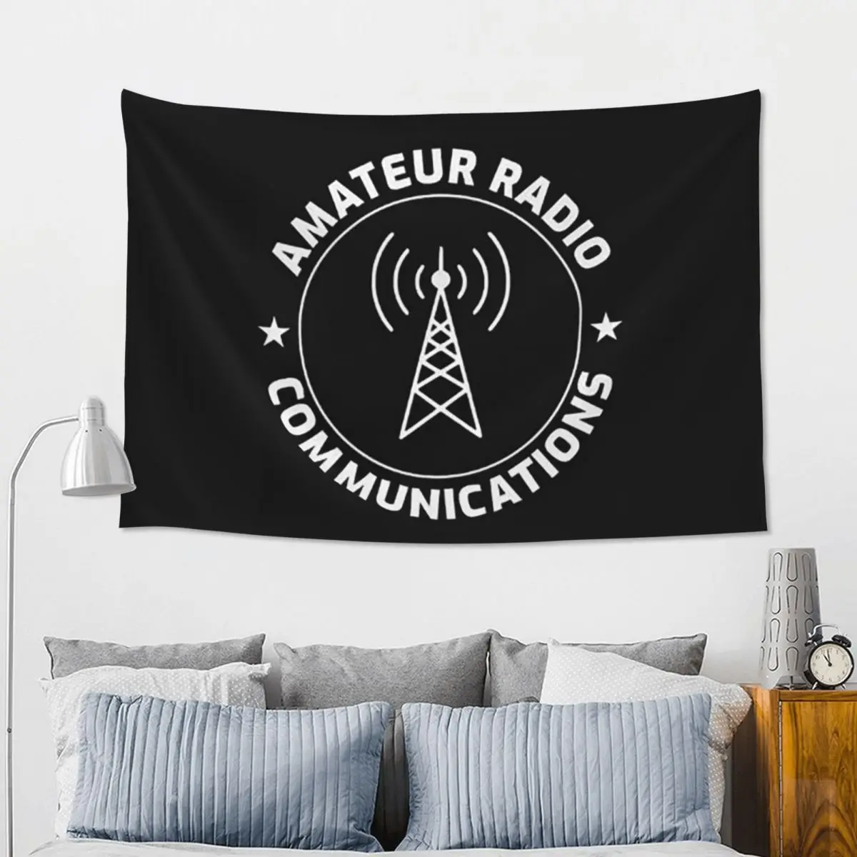 Amateur Ham Radio Operator Gift Tapestry Hippie Wall Hanging Aesthetic Home Decoration Tapestries for Living Room Bedroom Dorm