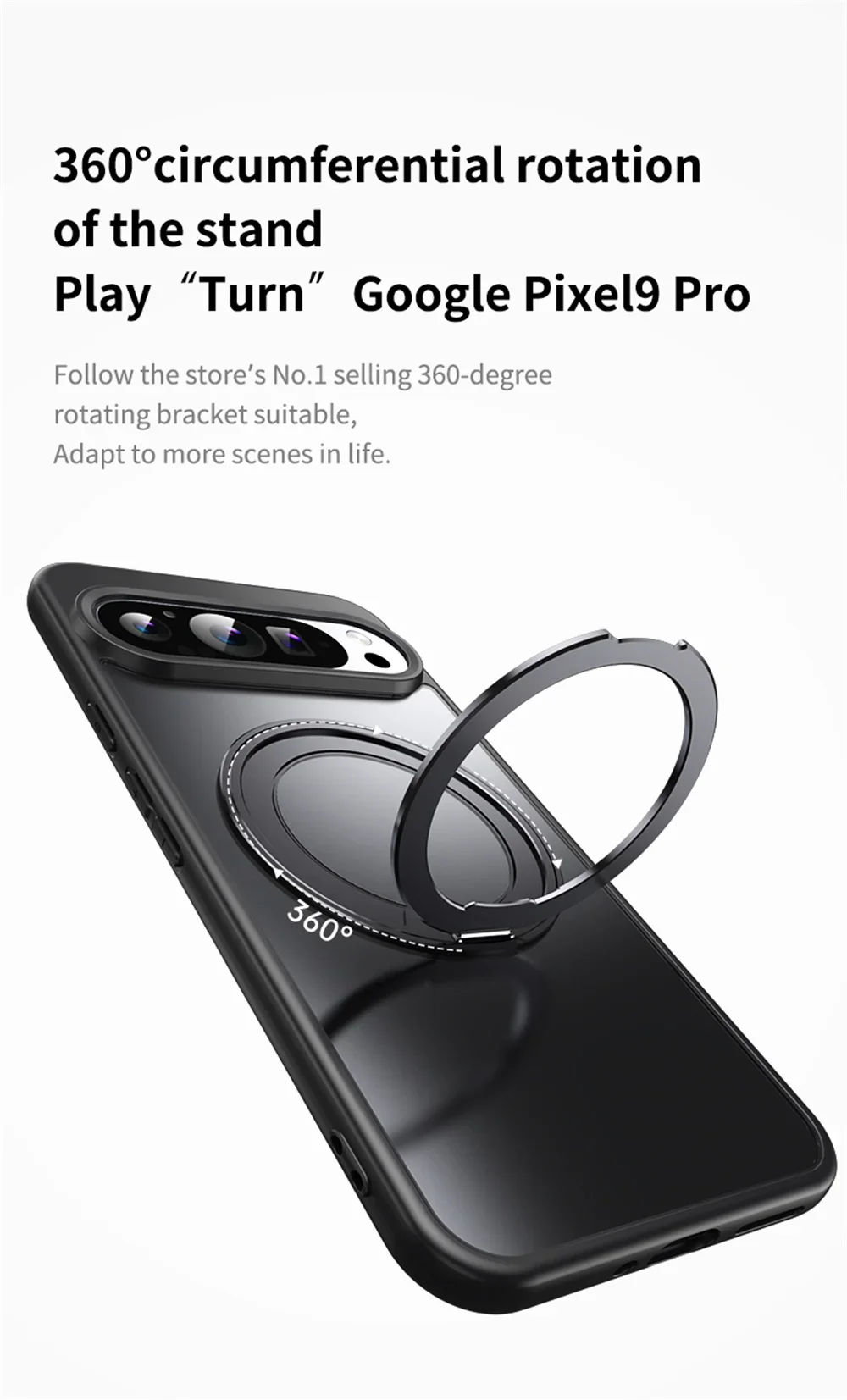 360°Rotating Metal Stand Magnetic Case For Google Pixel 11 10 9 Pro XL 8 7 Pro 10A 9A 8A 7A Funda For Magsafe Shockproof Cover