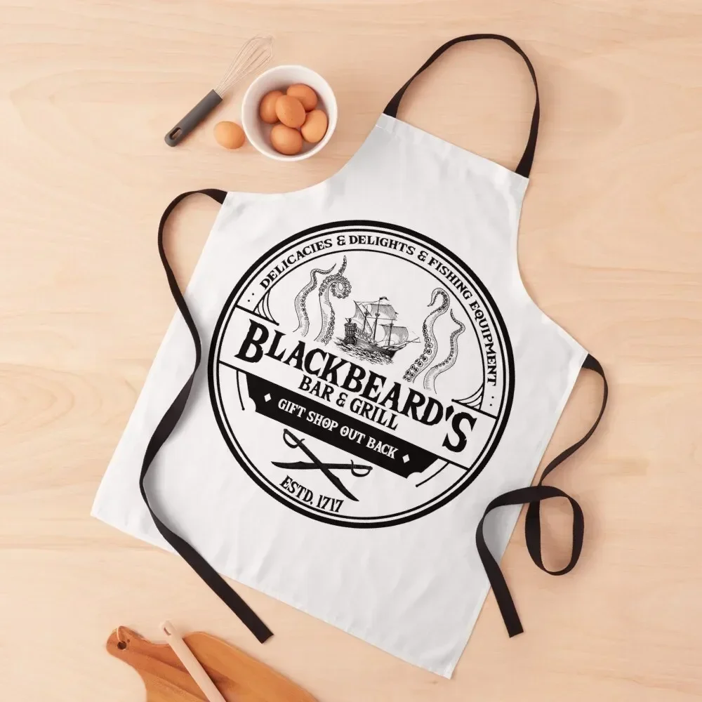 

Blackbeard's Bar and Grill Apron kitchen item Things For The Home For Women Kitchen Cleaning Products For Home Apron