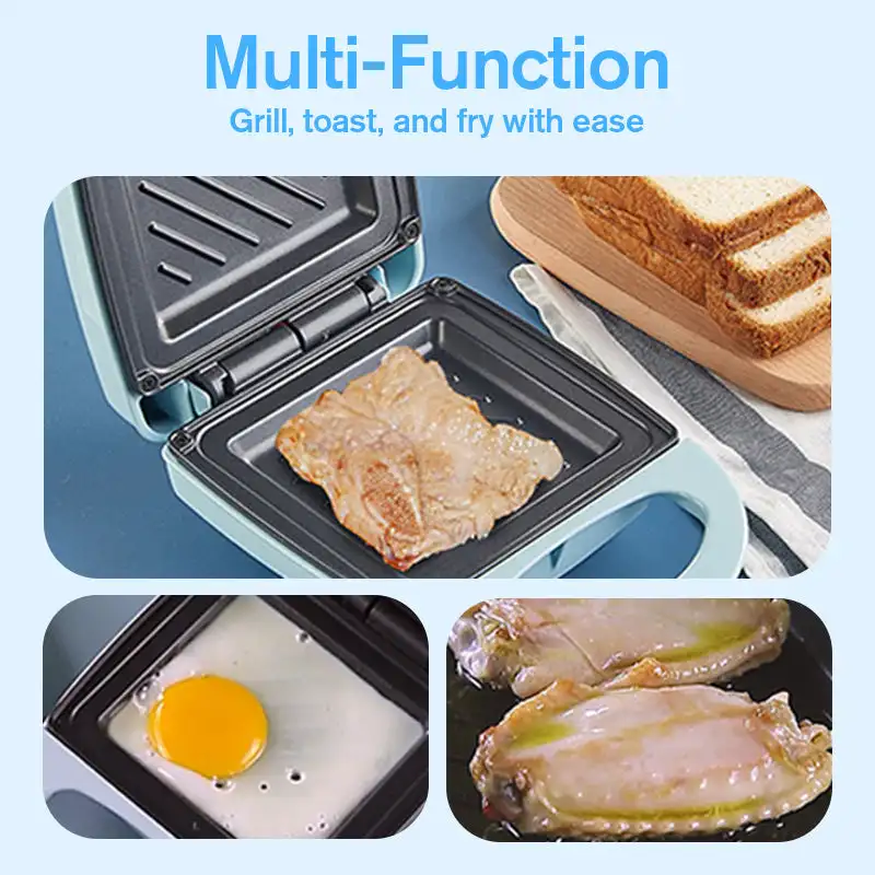 

Compact Multi-Function Fast Heating Sandwich Maker Toaster Home Breakfast Making Machine Kitchen Electric Baking Pan