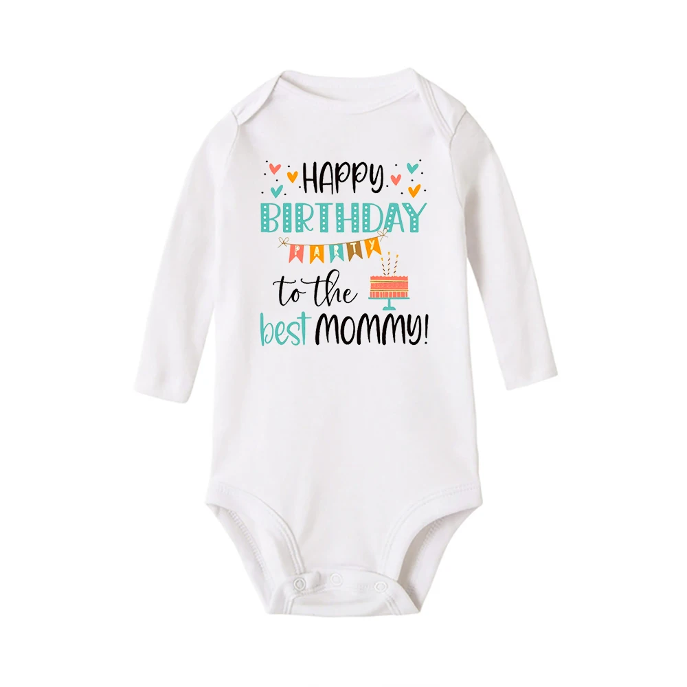 Happy Birthday To The Best Mommy Daddy Newborn Twins Baby Romper New Born Baby Boys Girls Items Daddy and Mommy Birthday Present