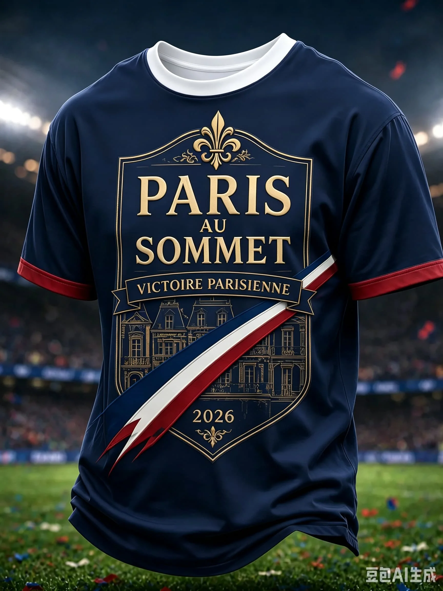 2026 New White France National Team Soccer Jersey Gallic Rooster V Neck Short Sleeve Football T-Shirt  Fan Sport Training Top view 3