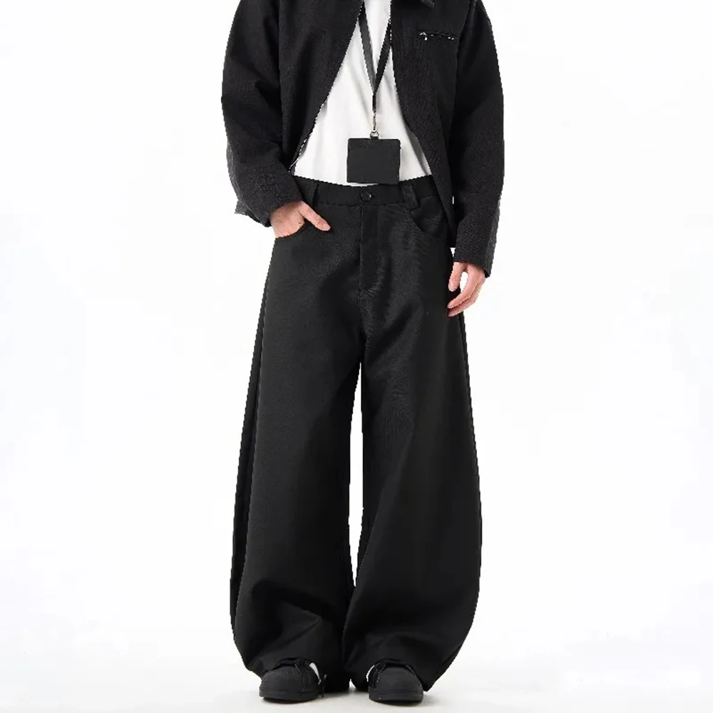

Mens Casual Pants British Style Wide-Leg Pants Streetwear Fashion Versatile Trend Youth Campus Trousers Men'S Clothing 2025 New
