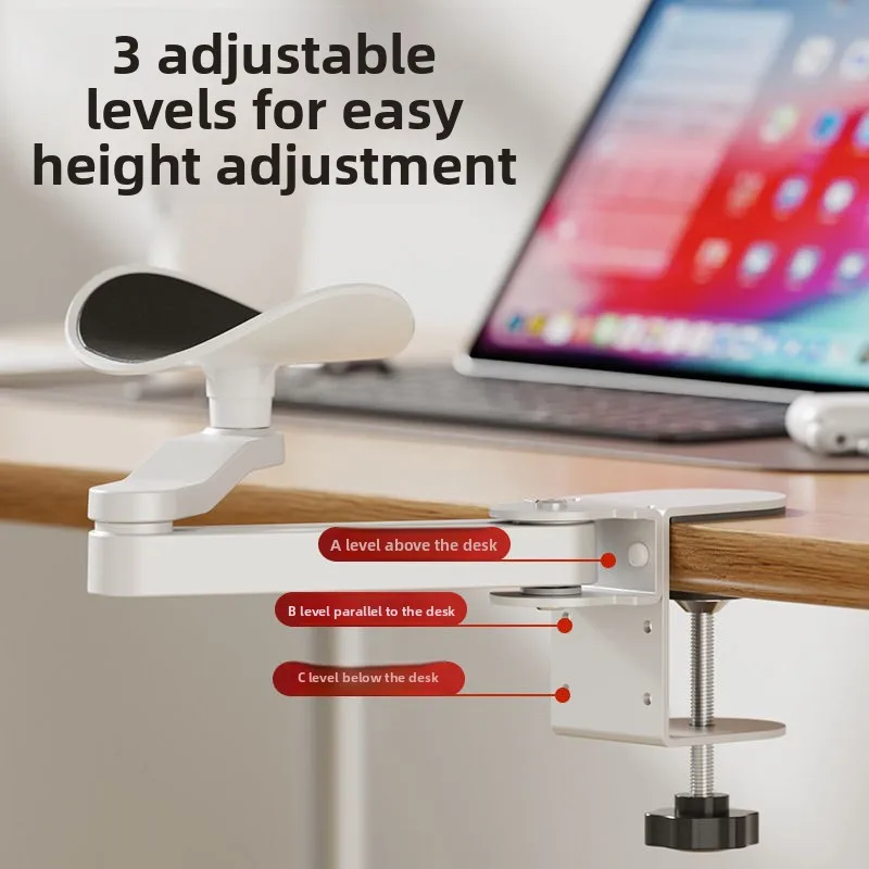 cuter-armrest-desk-holder-extension-board-wrist-pad-table-palm-support-rotating-extended-board-elbow-support-metal-material