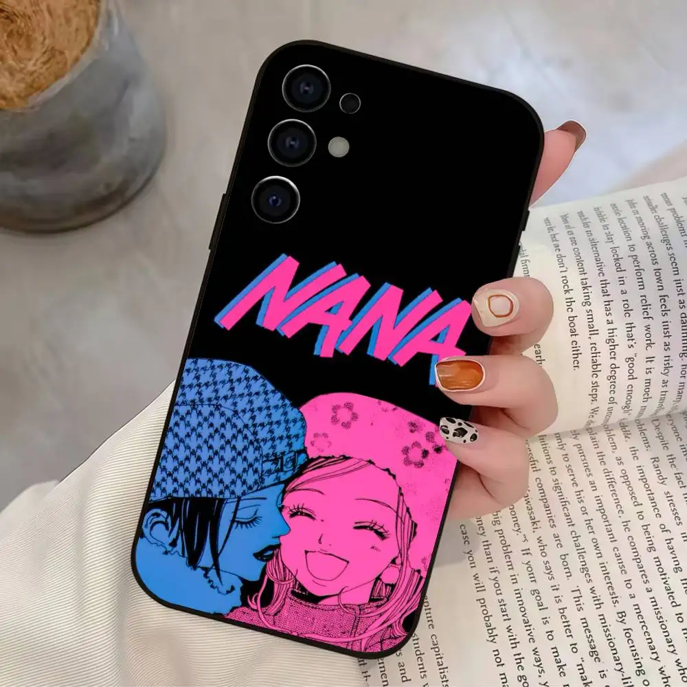 حافظة هاتف نانا كلاسيكية يابانية لهاتف سامسونج S25، S24، S21، S22، S23، S30، Ultra، S20، Plus، غطاء أسود من السيليكون الناعم #5